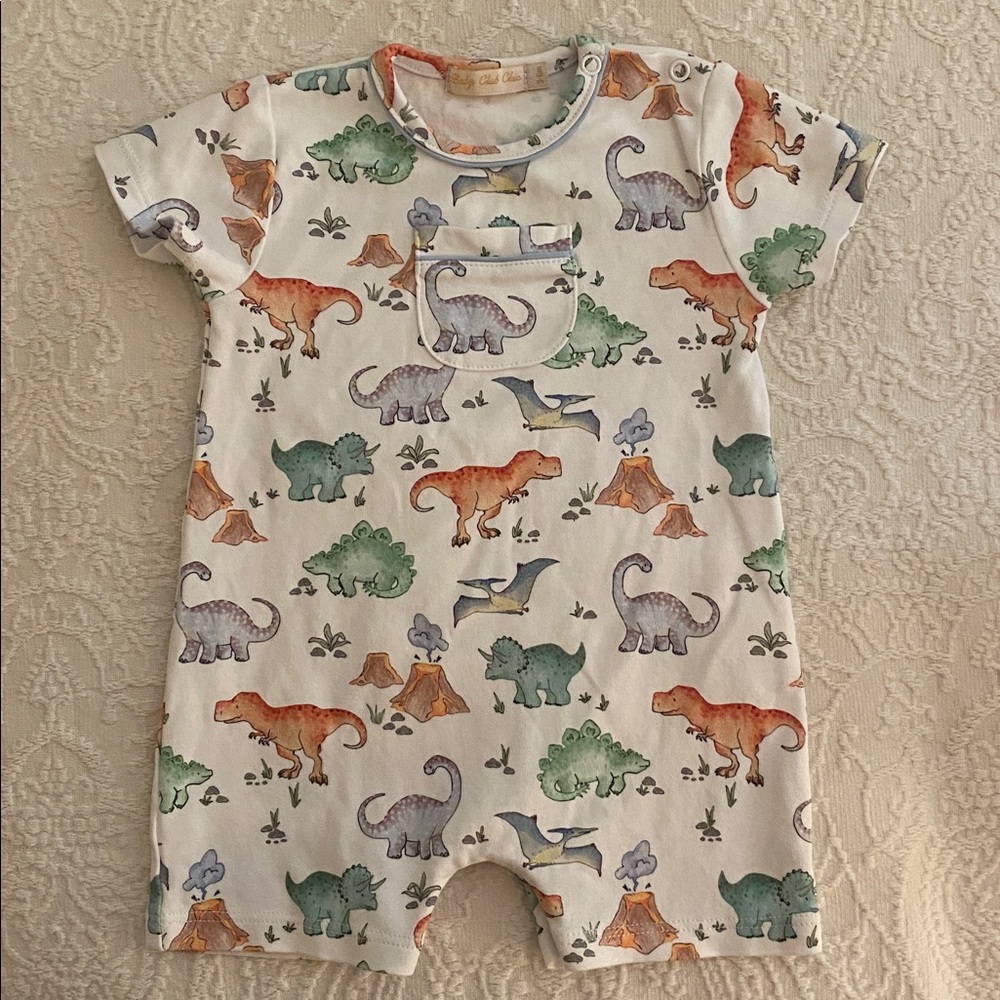 Baby Club Chic. Size 3-6 m. Dinosaur Print Baby Romper